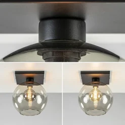 Straluma Plafondlamp Globe 25 vierkant zwart/smoke><noscript><img width=