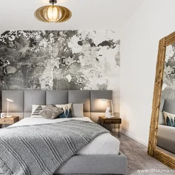 Straluma Plafondlamp hout met stoffen kap 50cm><noscript><img width=