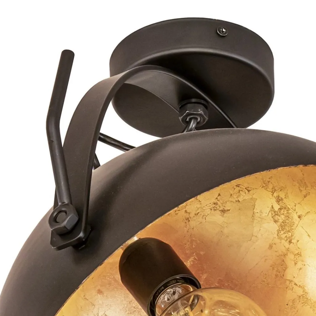 Straluma Plafondlamp koepel 30 cm gunmetal/goldleaf> Plafondlampen|Design Verlichting