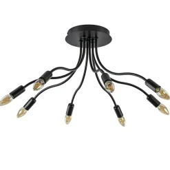 Straluma Plafondlamp Kraken klein 8-armen zwart> Plafondlampen|Klassieke Verlichting