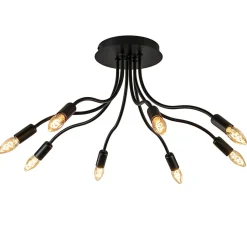 Straluma Plafondlamp Kraken klein 8-armen zwart> Plafondlampen|Klassieke Verlichting