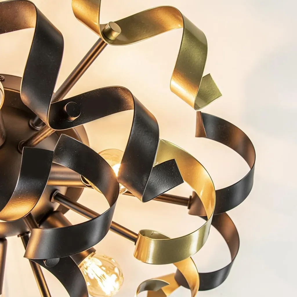Straluma Plafondlamp Krul zwart/goud> Plafondlampen|Decoratieve Verlichting