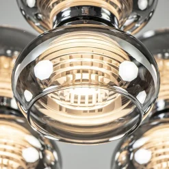 Straluma Plafondlamp 3-L chroom/smoke 3-step dim.><noscript><img width=