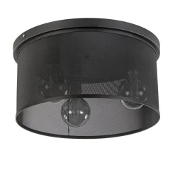 Straluma Plafondlamp 3L cilinder gaas zwart 44cm><noscript><img width=