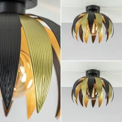 Straluma Plafondlamp leaves zwart/goud><noscript><img width=