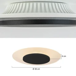 Straluma Plafondlamp Lido zwart 36cm indirect><noscript><img width=