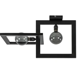 Straluma Plafondlamp Longa zwart 2xframe vierkant><noscript><img width=
