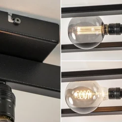 Straluma Plafondlamp Longa zwart 2xframe vierkant><noscript><img width=