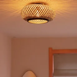 Straluma Plafondlamp Maze bamboe/zwart 40cm><noscript><img width=