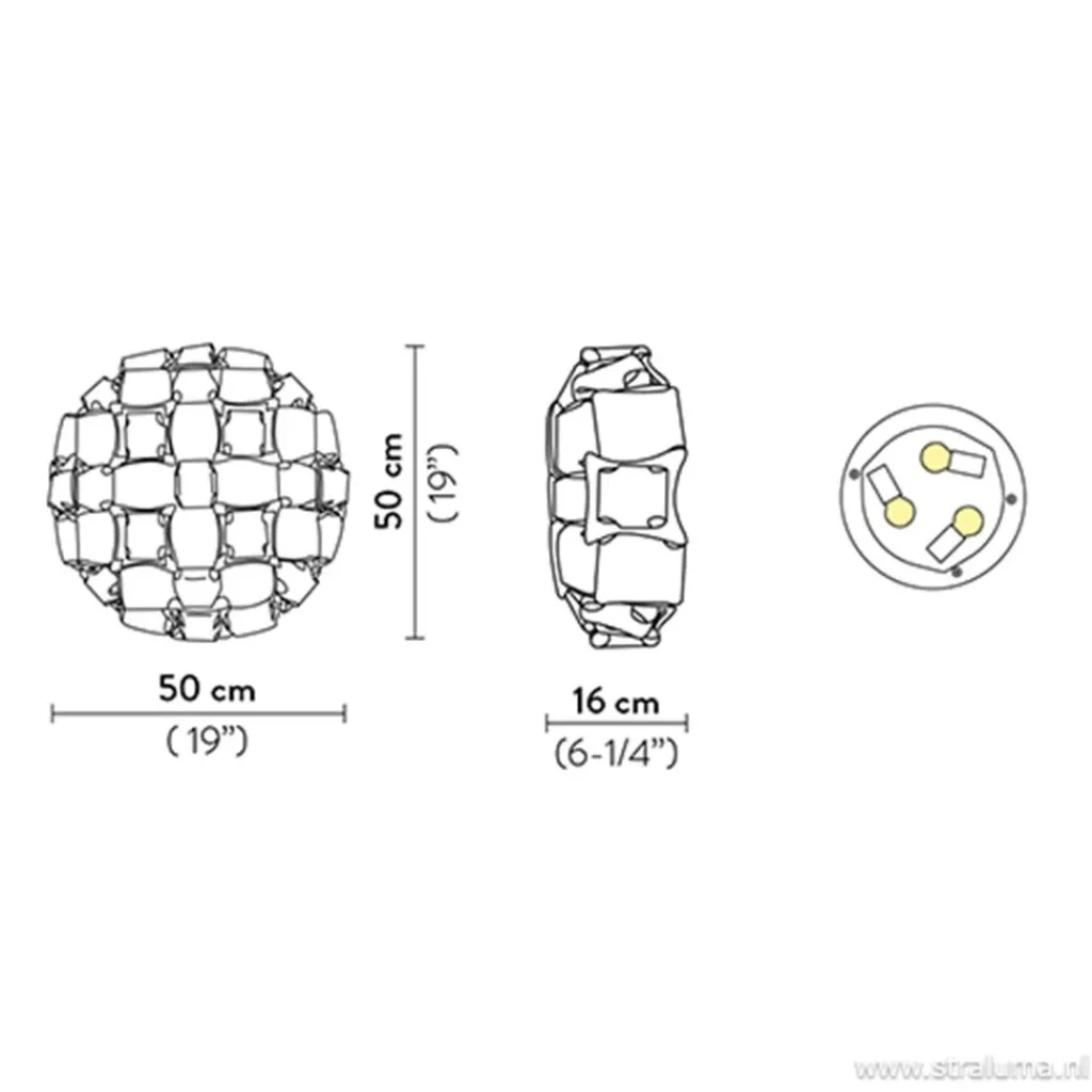 Straluma Plafondlamp Mida 50cm gold> Plafonnières|Slaapkamerlampen