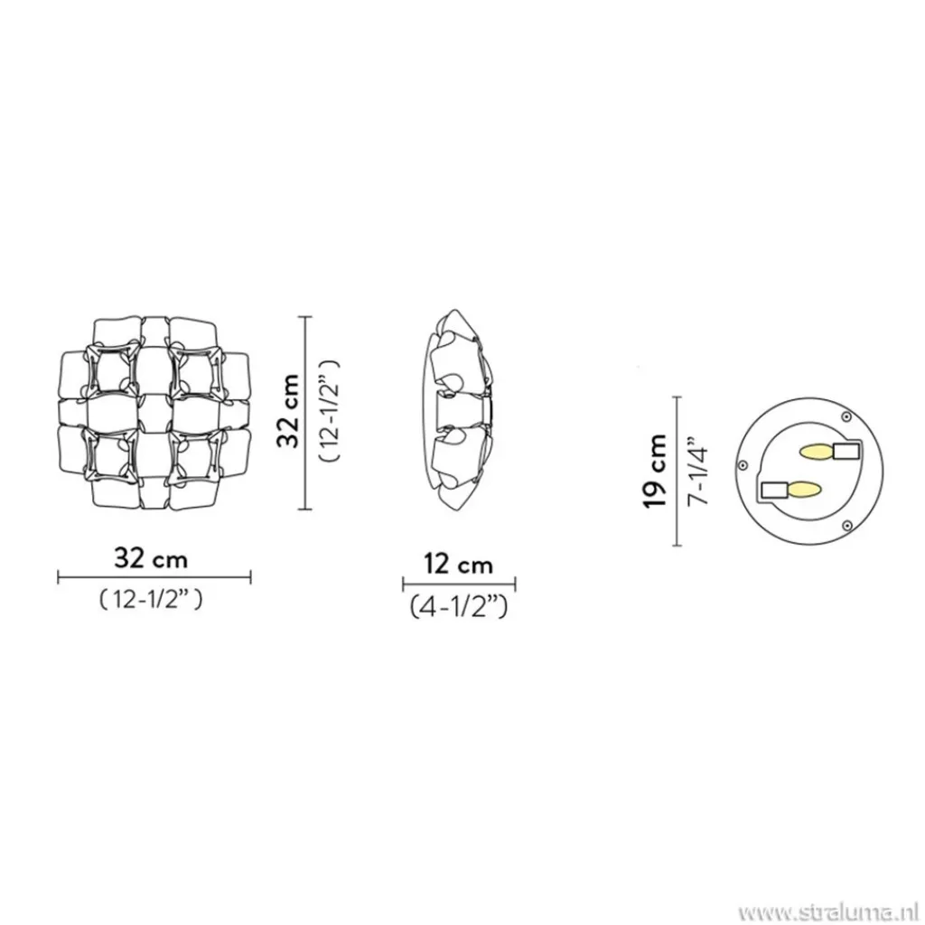 Straluma Plafondlamp Mida multicolor 32cm> Wandlampen|Slaapkamerlampen