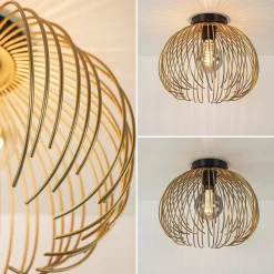 Straluma Plafondlamp Nest matgoud/zwart><noscript><img width=