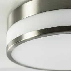 Straluma Plafondlamp nikkel/glas IP44 3-step dim.><noscript><img width=