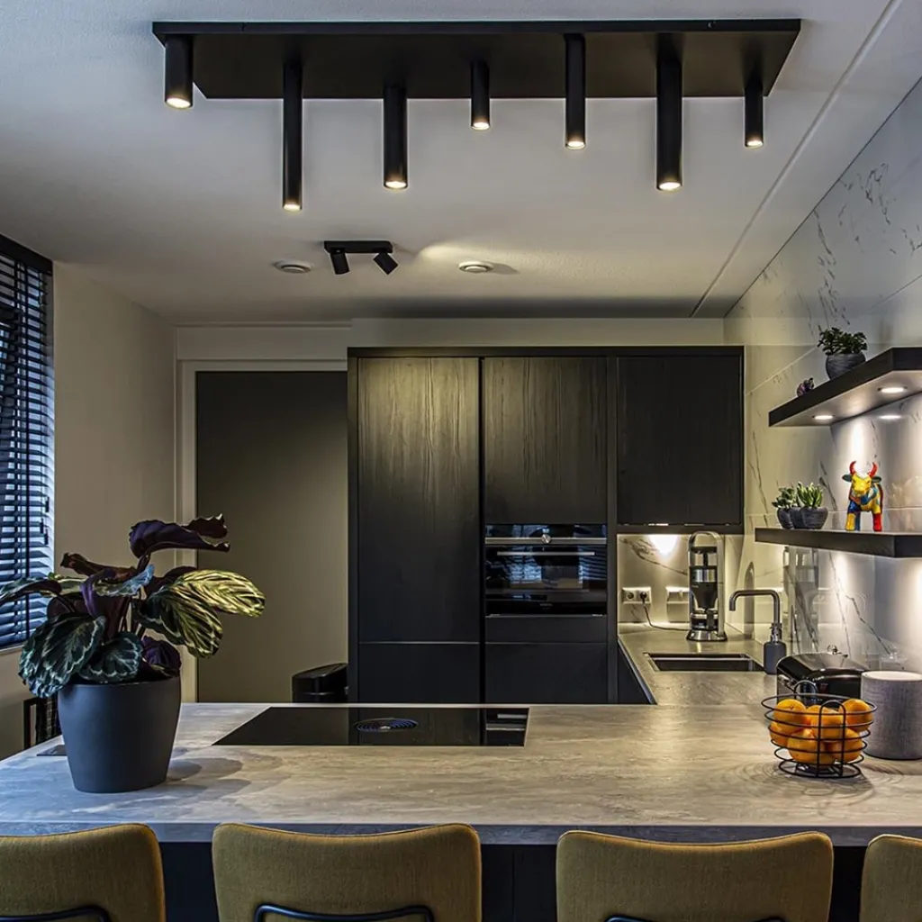 Straluma Plafondlamp Olmo zwart> Keukenverlichting|Halverlichting