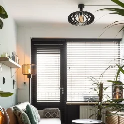 Straluma Plafondlamp Plywood zwart hout><noscript><img width=