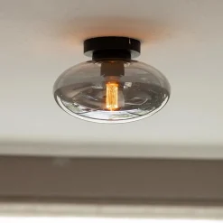Straluma Plafondlamp Reflexion zwart+smoke glas><noscript><img width=