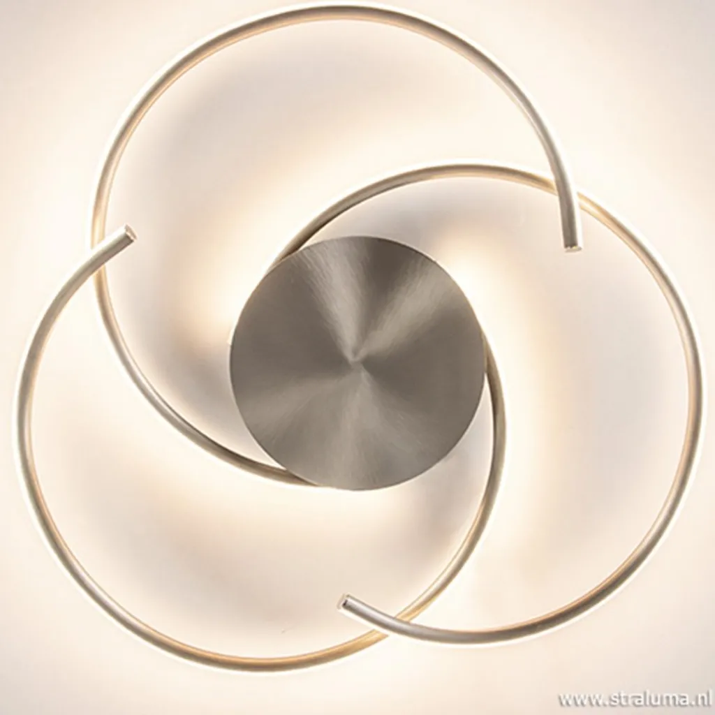 Straluma Plafondlamp Reverso nikkel 3-switchdim> Plafondlampen|Plafonnières