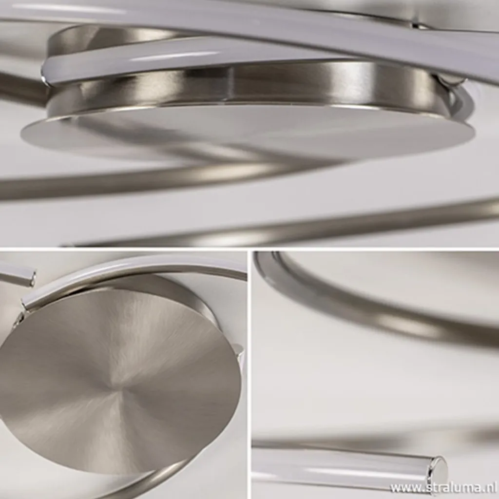 Straluma Plafondlamp Reverso nikkel 3-switchdim> Plafondlampen|Plafonnières
