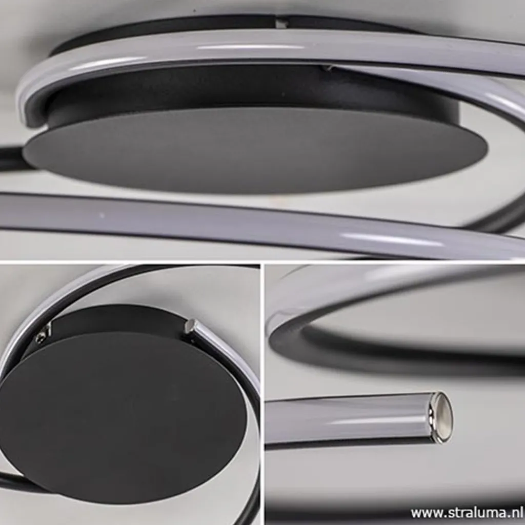 Straluma Plafondlamp Reverso zwart 3-switchdim> Plafondlampen|Plafonnières