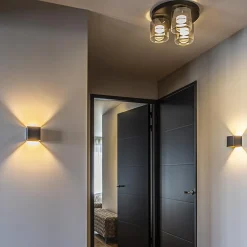 Straluma Plafondlamp Salerno 3L zwart/smoke glas><noscript><img width=