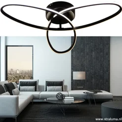 Straluma Plafondlamp 3-v eclips zwart 3-st.dimb.><noscript><img width=
