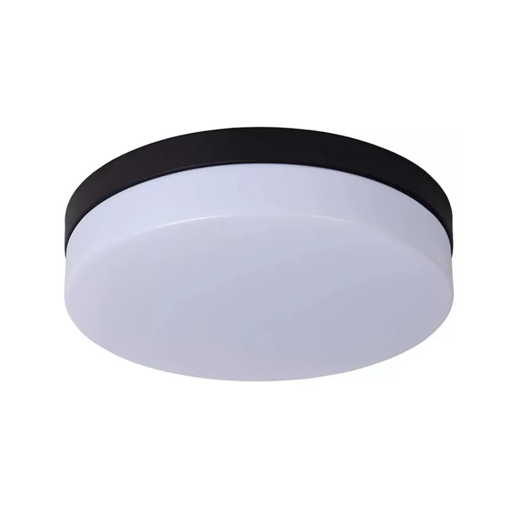 Straluma Plafondlamp zwart IP44 + bewegingssensor> Plafondlampen|Plafonnières