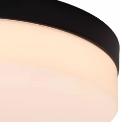 Straluma Plafondlamp zwart IP44 + bewegingssensor><noscript><img width=