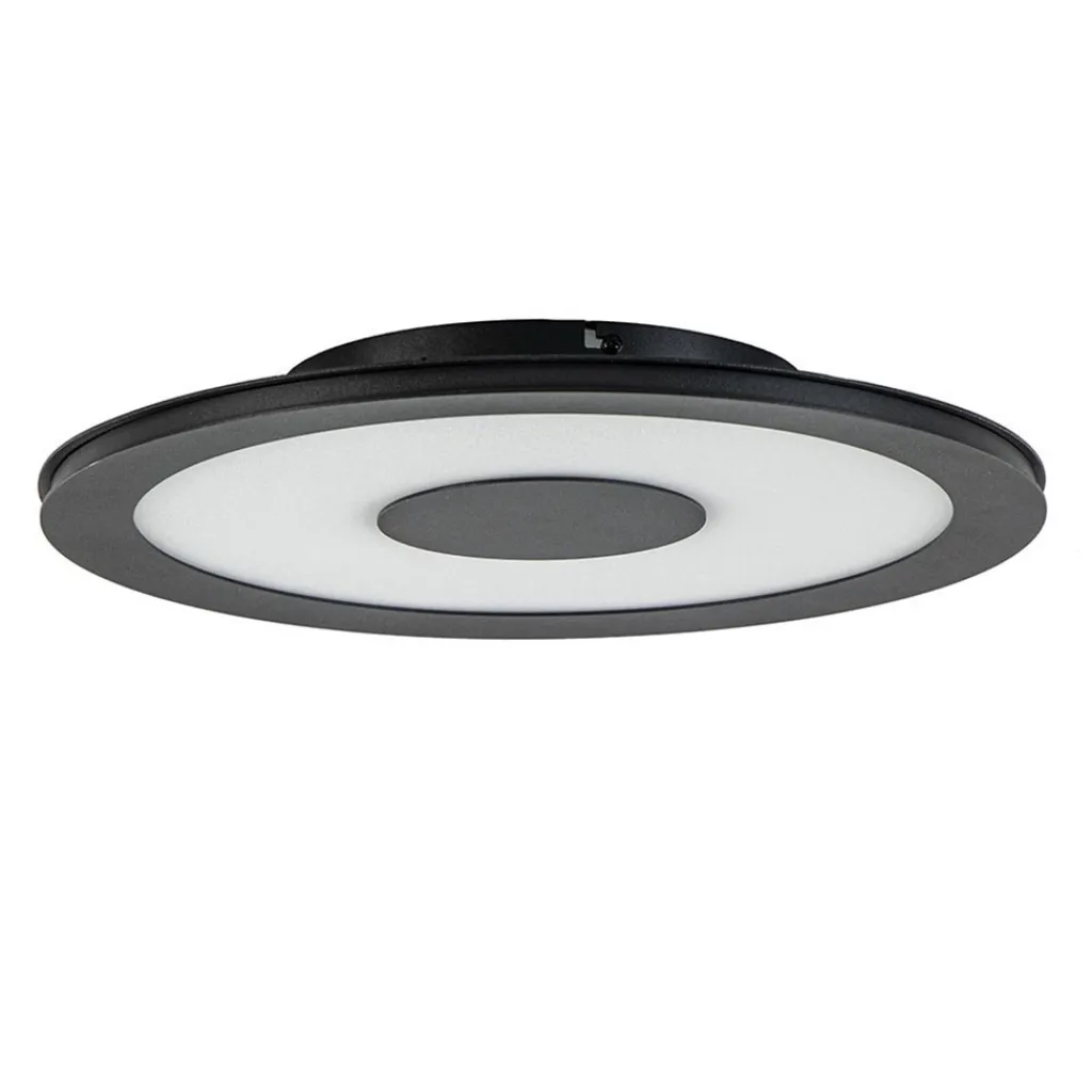 Straluma Plafondlamp zwart rond 38cm 3-st.dim.> Plafondlampen|Plafonnières