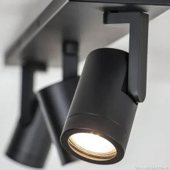 Straluma Plafondspot balk 3-lichts zwart ex.gu10><noscript><img width=