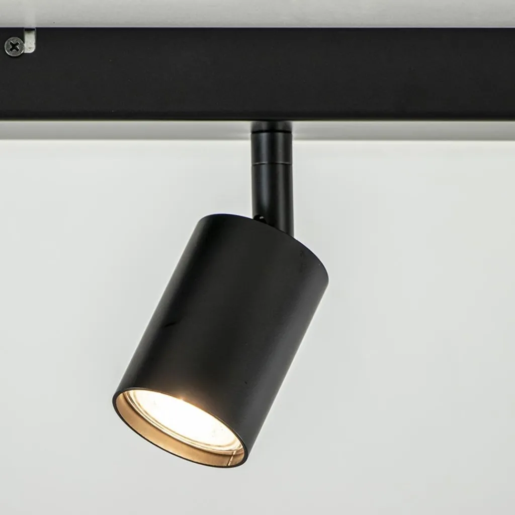 Straluma Plafondspot Bounce 4L balk zwart> Plafondlampen|Opbouwspots