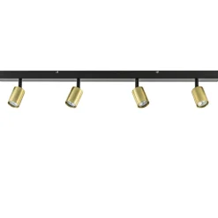 Straluma Plafondspot Bounce 4l 100cm zwart/matgoud> Plafondlampen|Opbouwspots