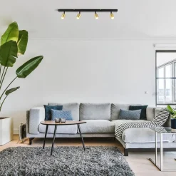 Straluma Plafondspot Bounce 4l 100cm zwart/matgoud><noscript><img width=