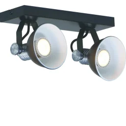 Straluma Plafondspot Brooklyn 2l zwart industrieel> Plafondlampen|Opbouwspots