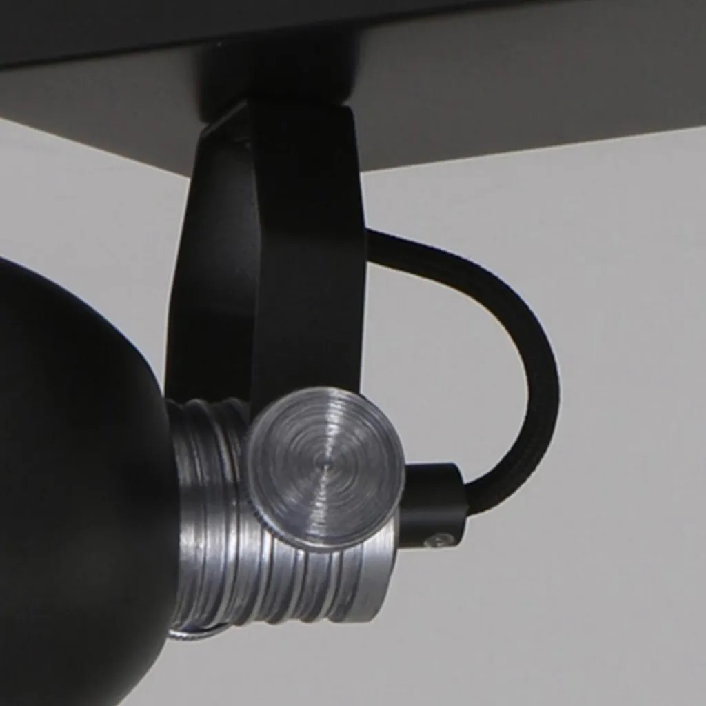Straluma Plafondspot Brooklyn 2l zwart industrieel> Plafondlampen|Opbouwspots