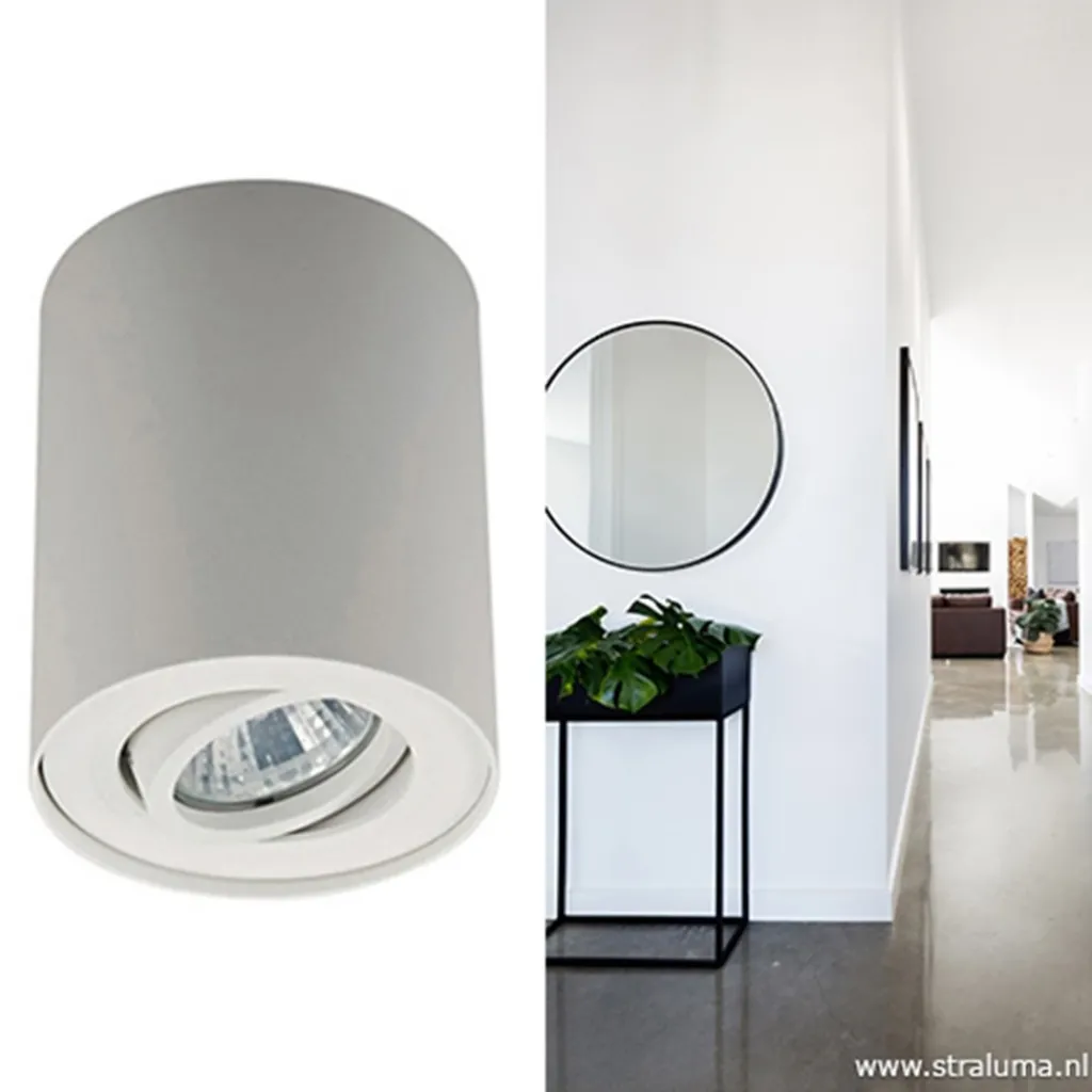 Straluma *Plafondspot cilinder wit verstelbaar> Opbouwspots|Woonkamerlampen