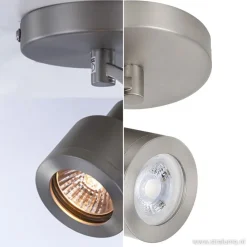 Straluma Plafondspot enkel alu mat gu10><noscript><img width=