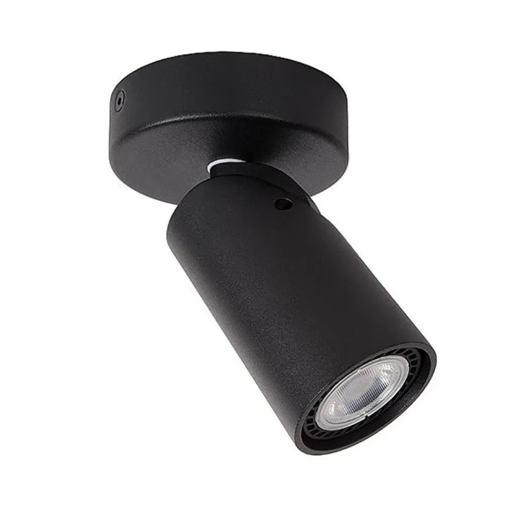 Straluma Plafondspot enkel zwart incusief GU10 dim to warm> Plafondlampen|Opbouwspots