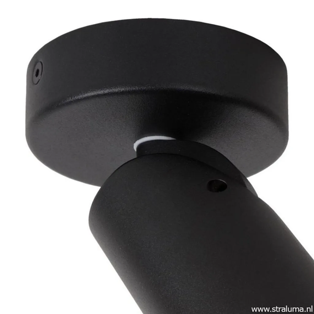 Straluma Plafondspot enkel zwart incusief GU10 dim to warm> Plafondlampen|Opbouwspots