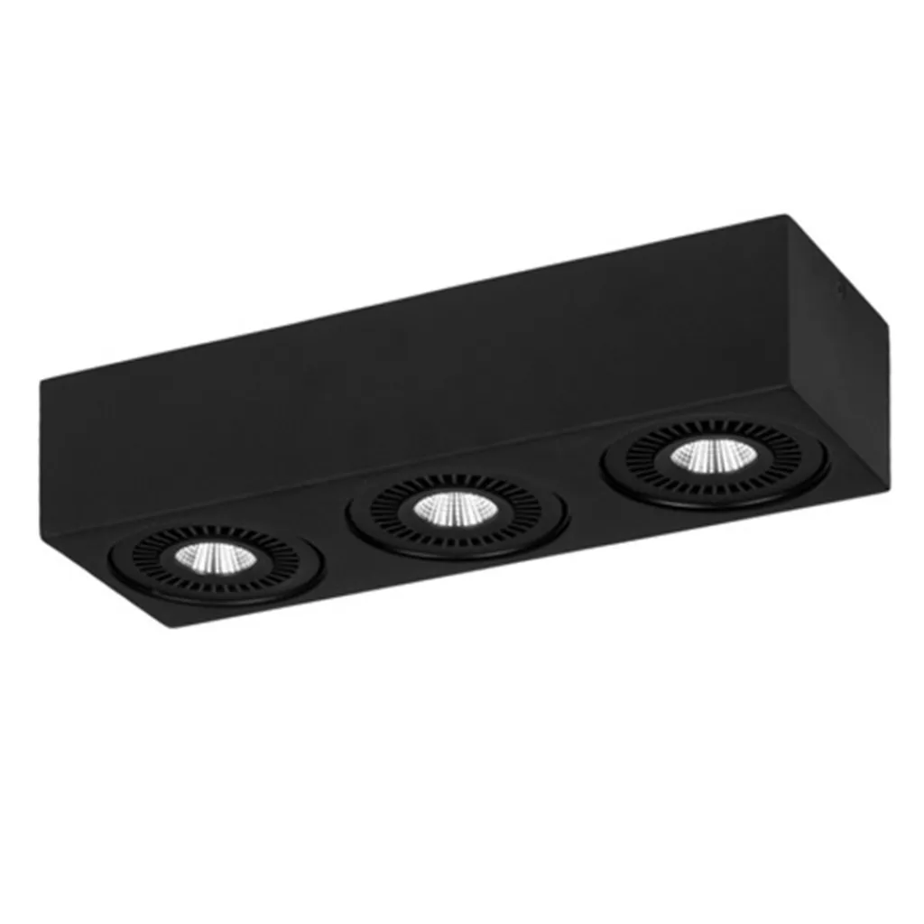 Straluma Plafondspot Eye 3L box zwart led 3000k> Plafondlampen|Opbouwspots