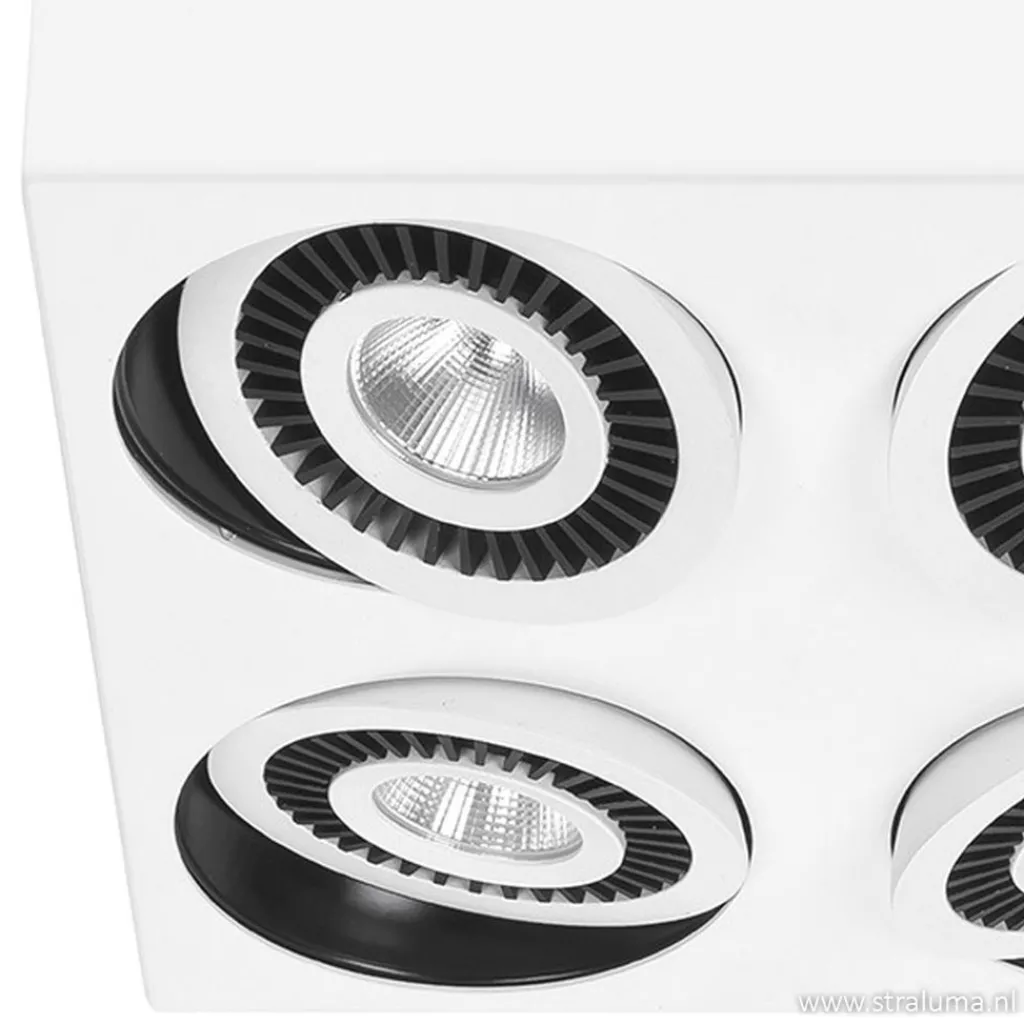 Straluma Plafondspot Eye 4L wit/zwart 3000k> Plafondlampen|Opbouwspots