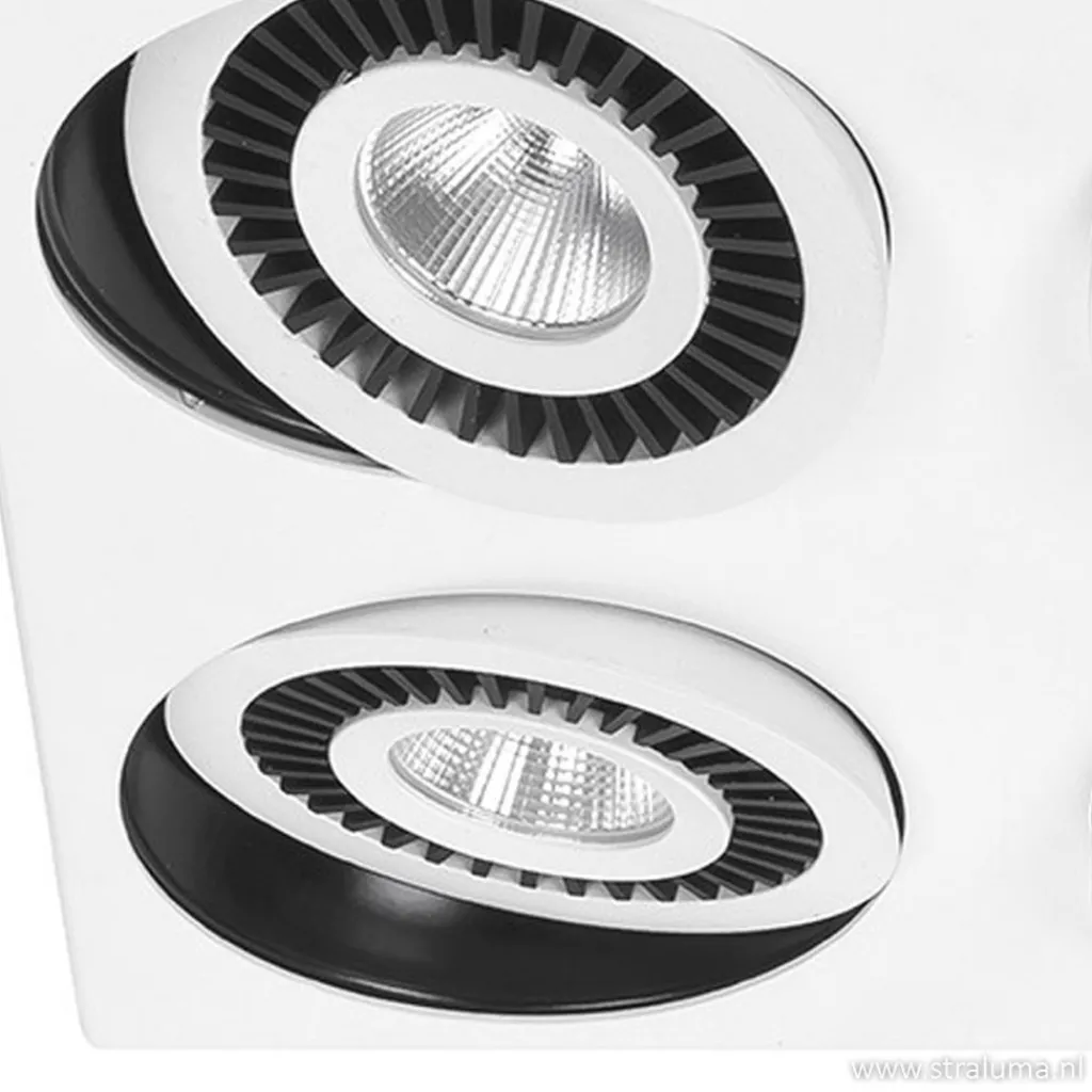 Straluma Plafondspot Eye 4L wit/zwart 3000k> Plafondlampen|Opbouwspots