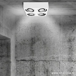 Straluma Plafondspot Eye 4L wit/zwart 3000k><noscript><img width=