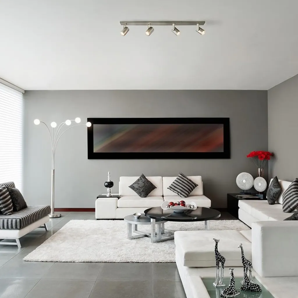 Straluma Plafondspot Halo 4L balk rvs gu10> Opbouwspots|Halverlichting