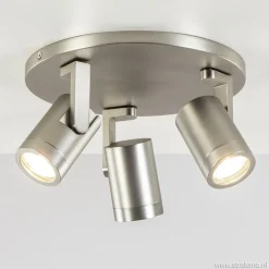 Straluma Plafondspot Halo 3L rond rvs> Opbouwspots|Keukenverlichting