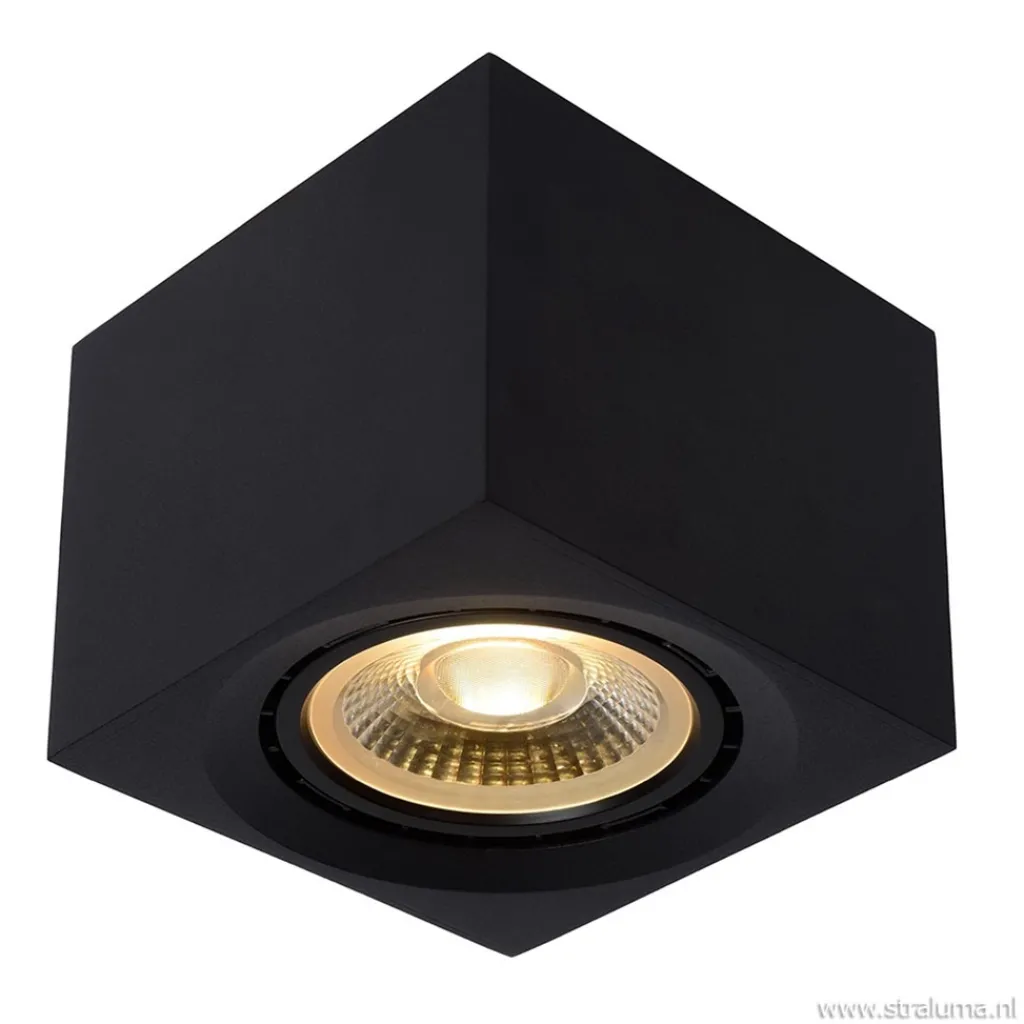 Straluma Plafondspot kubus zwart gu10-111 dtw> Plafondlampen|Opbouwspots