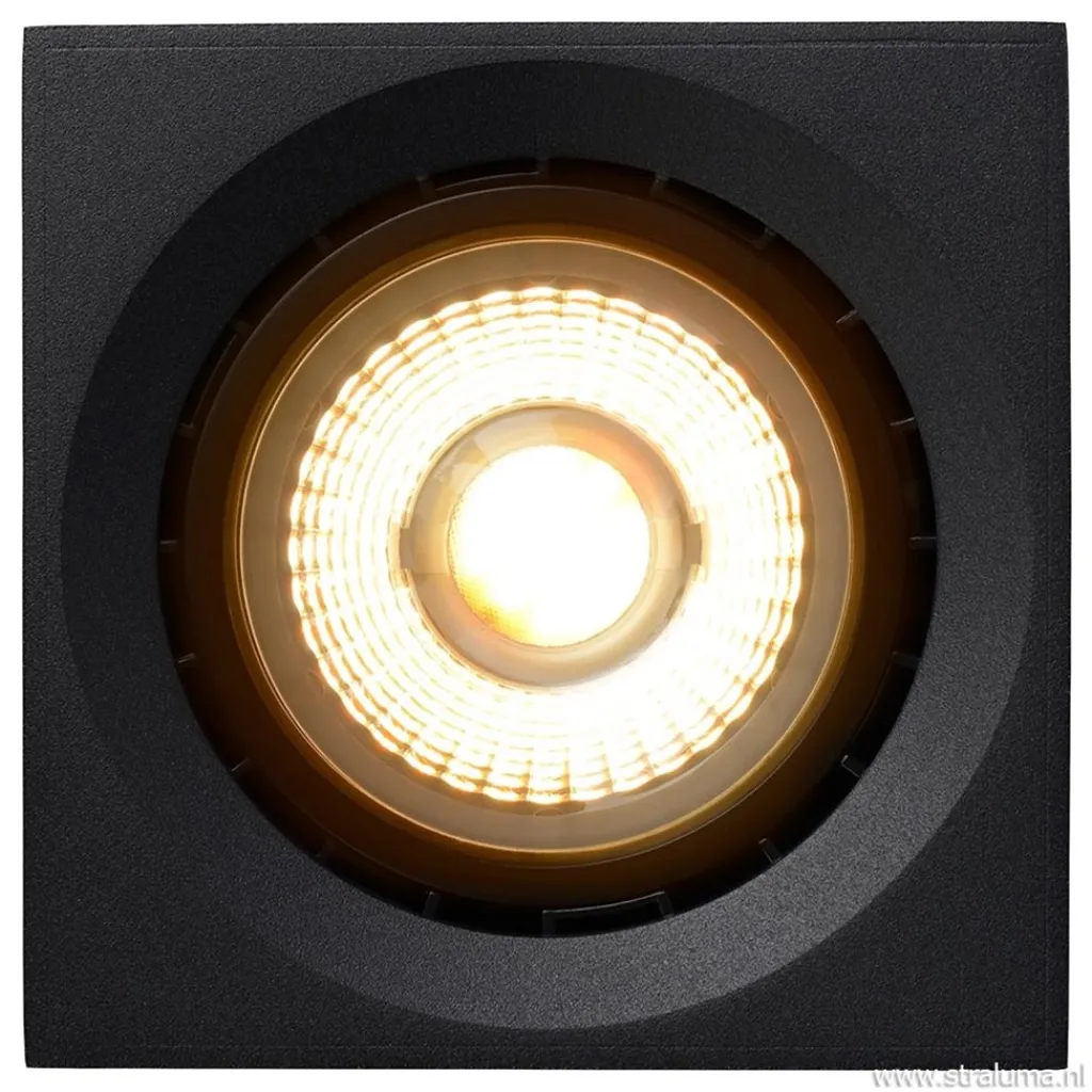 Straluma Plafondspot kubus zwart gu10-111 dtw> Plafondlampen|Opbouwspots