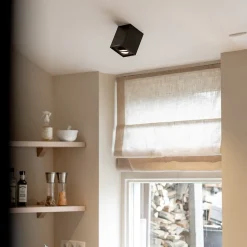 Straluma Plafondspot kubus zwart kantelbaar gu10><noscript><img width=