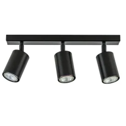 Straluma Plafondspot 3l balk zwart gu10> Plafondlampen|Opbouwspots