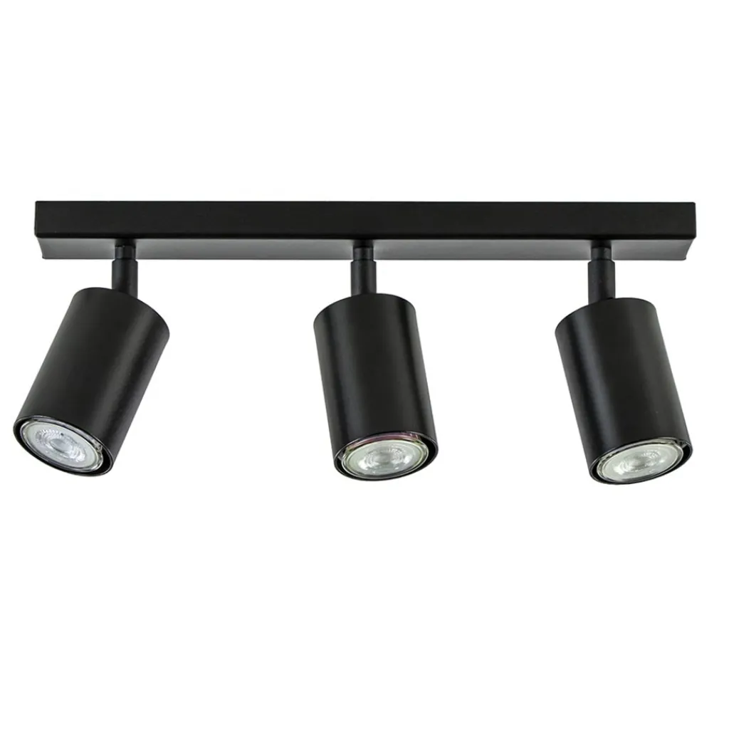 Straluma Plafondspot 3l balk zwart gu10> Plafondlampen|Opbouwspots