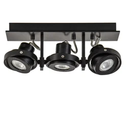 Straluma Plafondspot 3L op balk zwart gu10 incl.> Plafondlampen|Opbouwspots